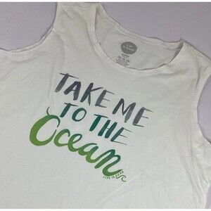 Life Is Good Tank Top Shirt Womens XXL Take Me To The Ocean Classic Fit